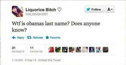 Dumbest People - Obamas last name
