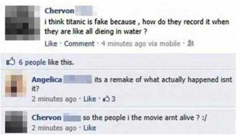 Dumbest People - Titanic was fake